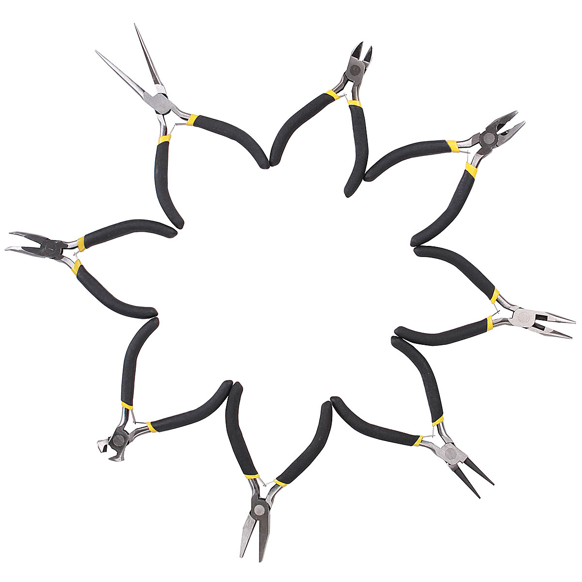 DANIU-8Pcs-Round-Beading-Nose-Pliers-Wire-Side-Cutters-Pliers-Tools-Set-1042930