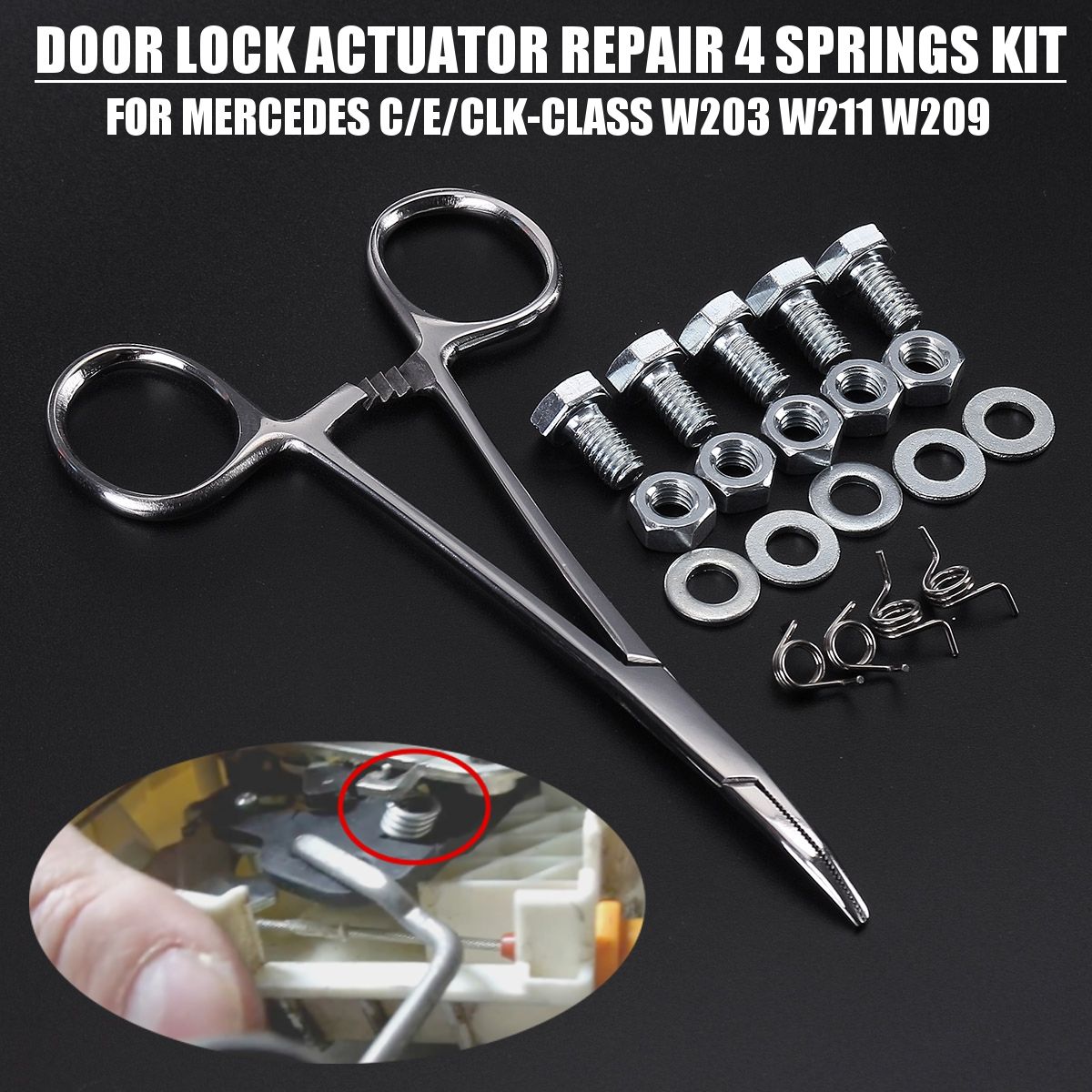 Door-Lock-Actuator-Repair-Pliers-Tool-With-4-Springs-Kit-For-Mercedes-CE-Class-U2S4-W211-Door-Lock-P-1639416
