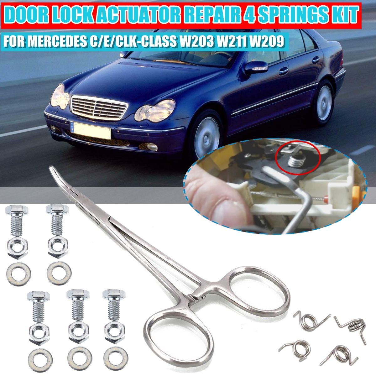 Door-Lock-Actuator-Repair-Pliers-Tool-With-4-Springs-Kit-For-Mercedes-CE-Class-U2S4-W211-Door-Lock-P-1639416