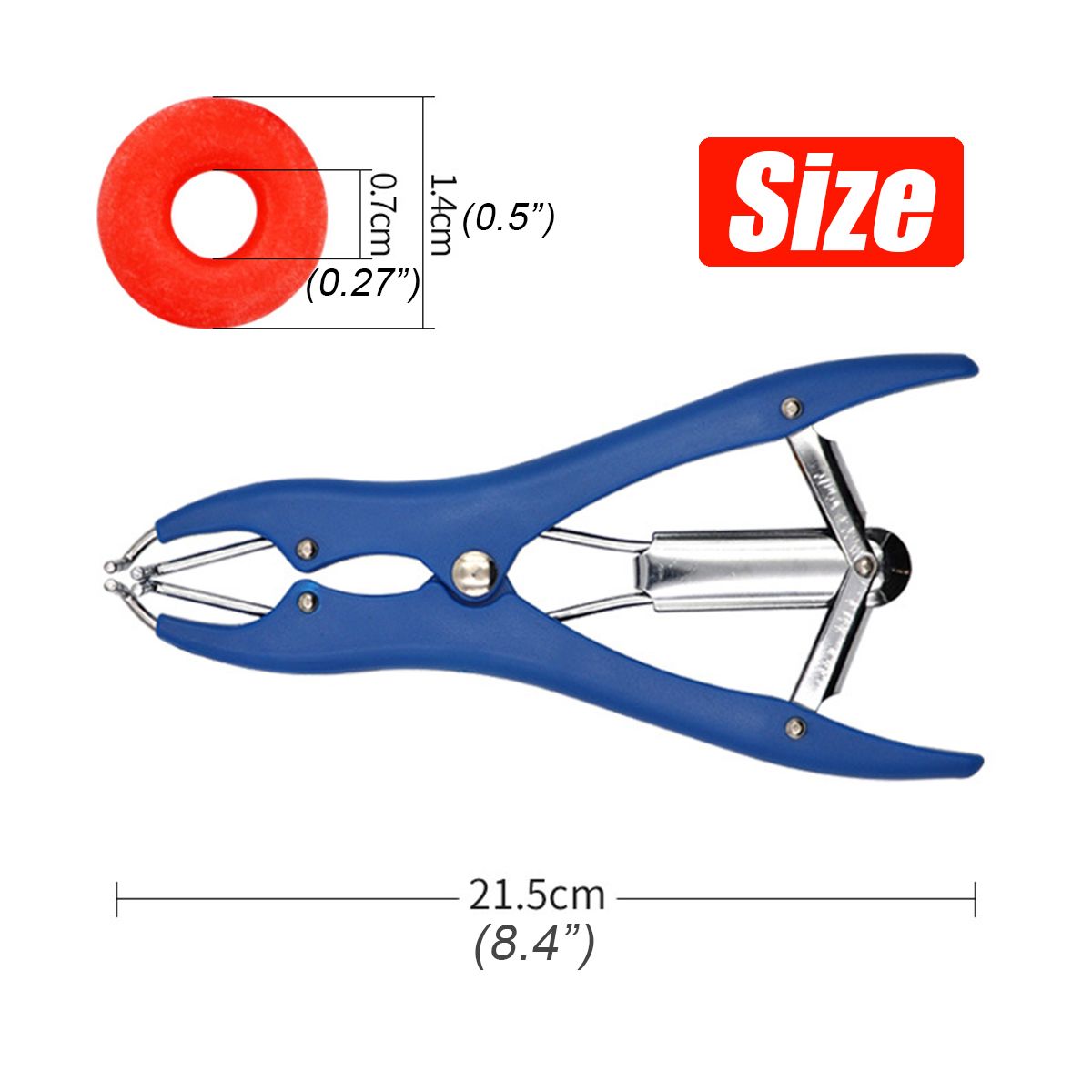 Elastrator-Plastic-Castration-Pliers-Tail-Docking-Dogs-Pigs-Livestock-100-Bands-1693876