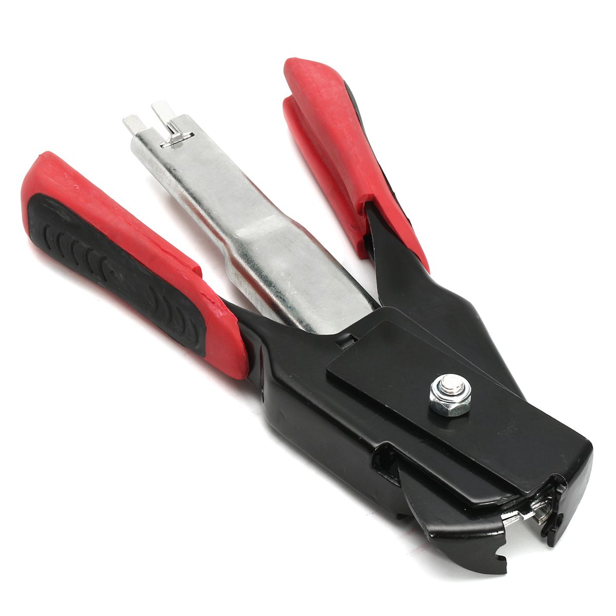 Hog-Ring-Pliers-With-2500-C-Clips-Spring-Loaded-Fastening-Cage-Clamp-Fences-1263032