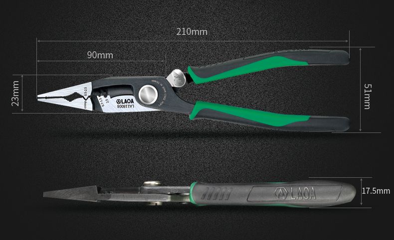 LAOA-8inch-Crimping-Tools-Needle-nose-Pliers-Multitool-Nippers-Cable-Wire-Stripper-Aalicate-Long-Nos-1767859