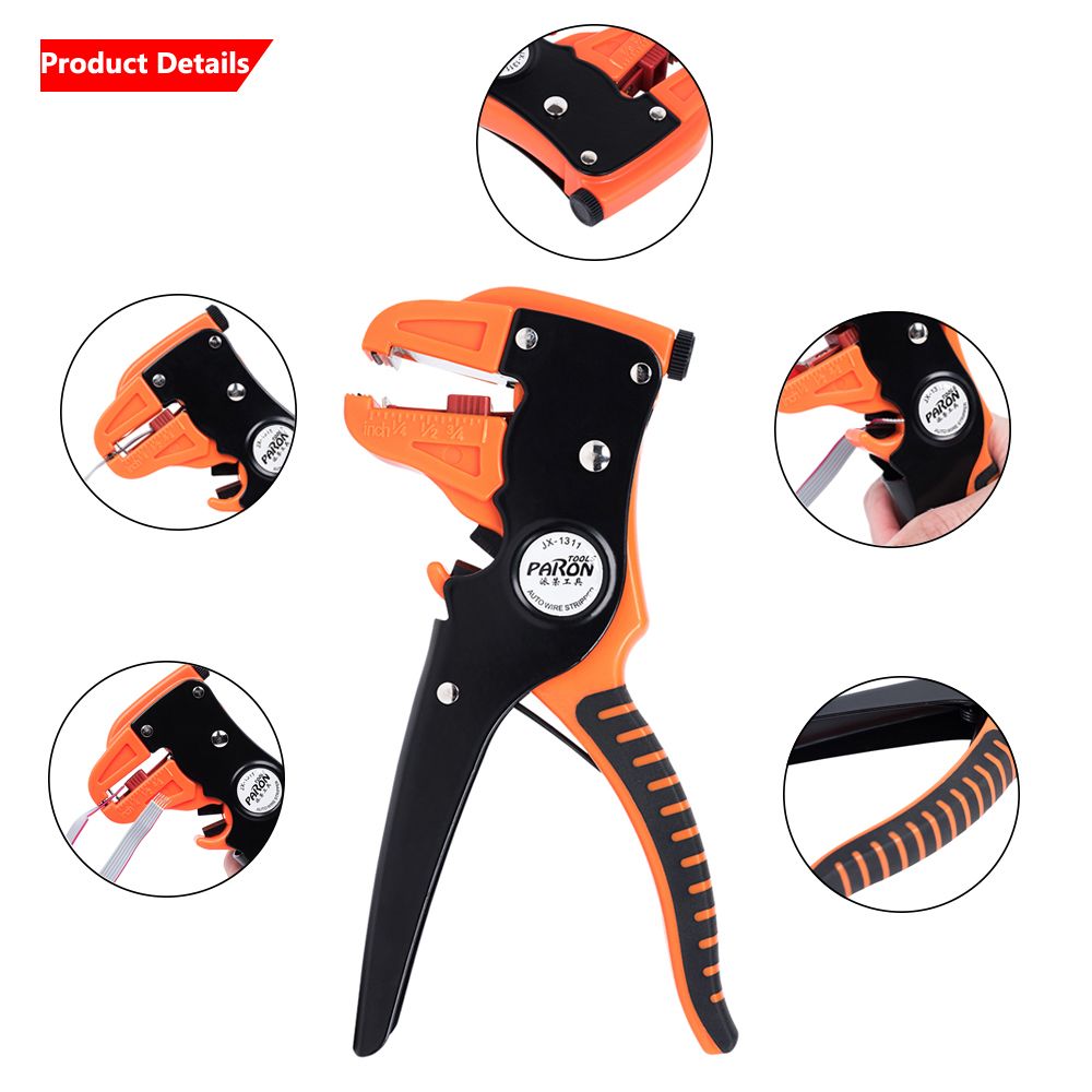 PARON-Jx-1311-Automatic-Duck-Bill-Stripping-Pliers-Orange-Terminals-Crimping-Tool-Pliers-1661629