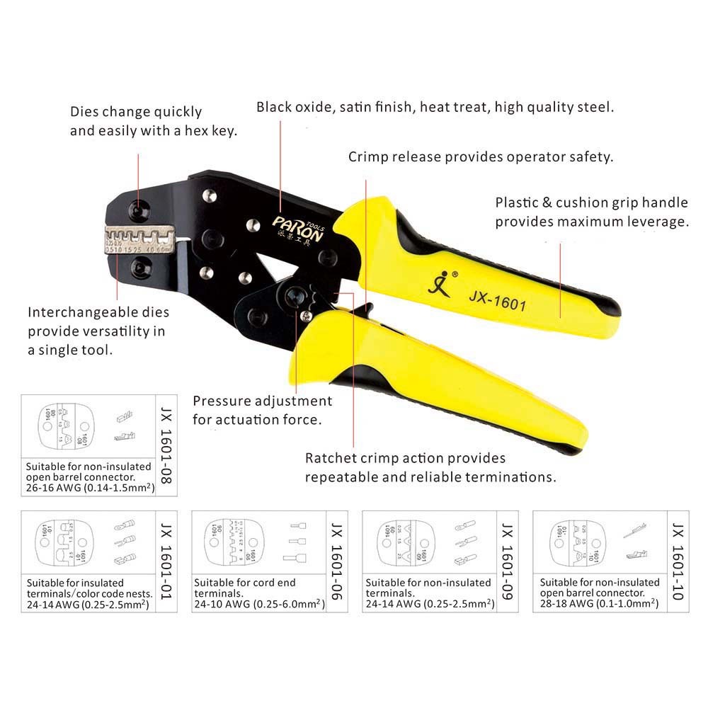 Paronreg-JX-1601-06-Multifunctional-Ratchet-Crimping-Tool-24-10AWG-Terminals-Pliers-1104437