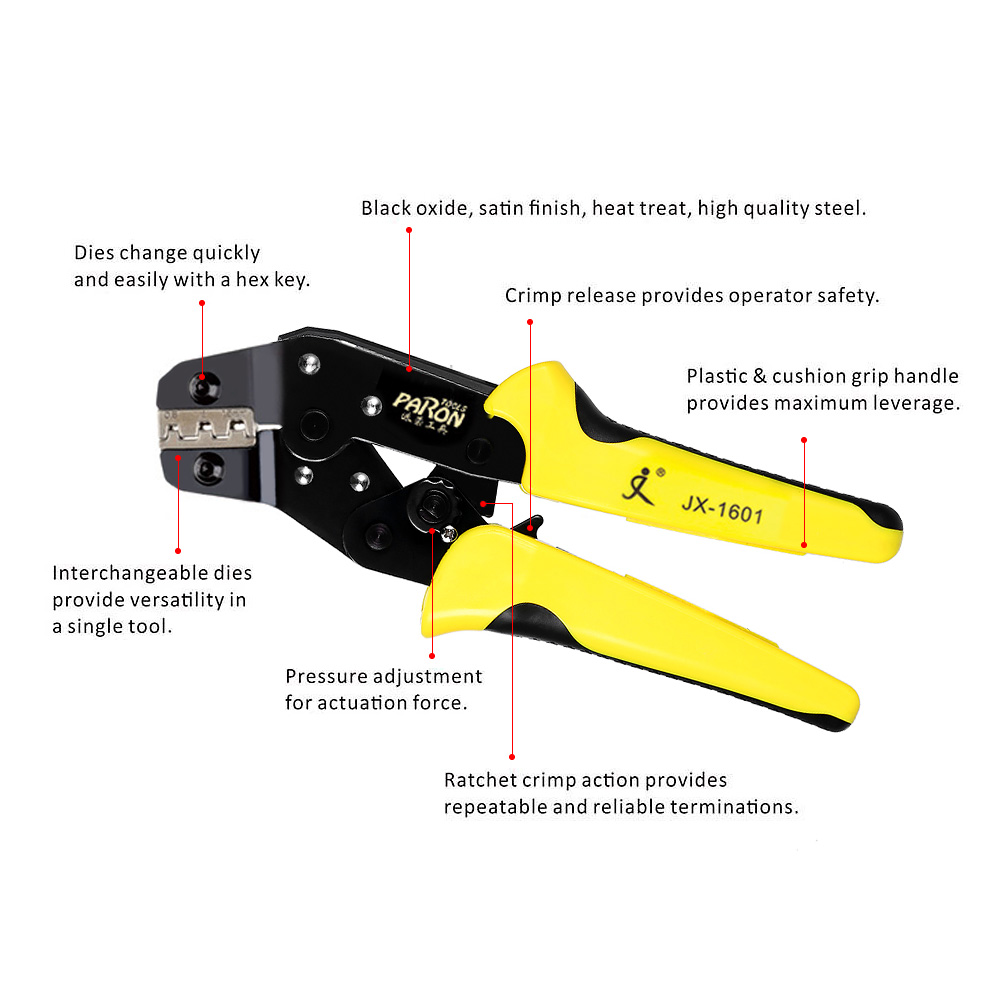 Paronreg-JX-D4301-Multifunctional-Ratchet-Crimping-Tool-Wire-Strippers-Terminals-Pliers-Kit-1104439