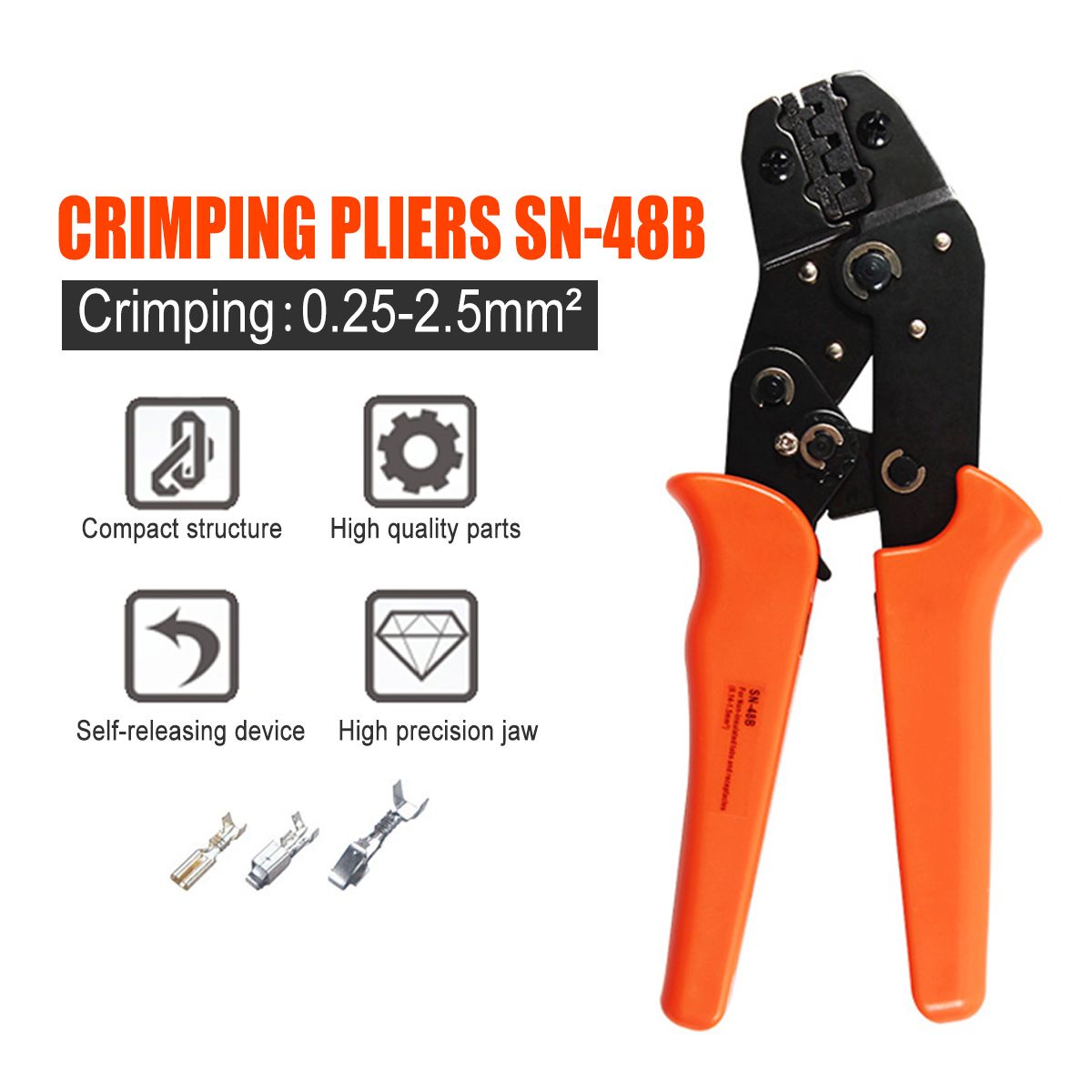 SN-48B-Plug-Spring-Terminals-05-15mmsup2-Crimping-Pliers-Precision-Jaw-Crimping-1742724