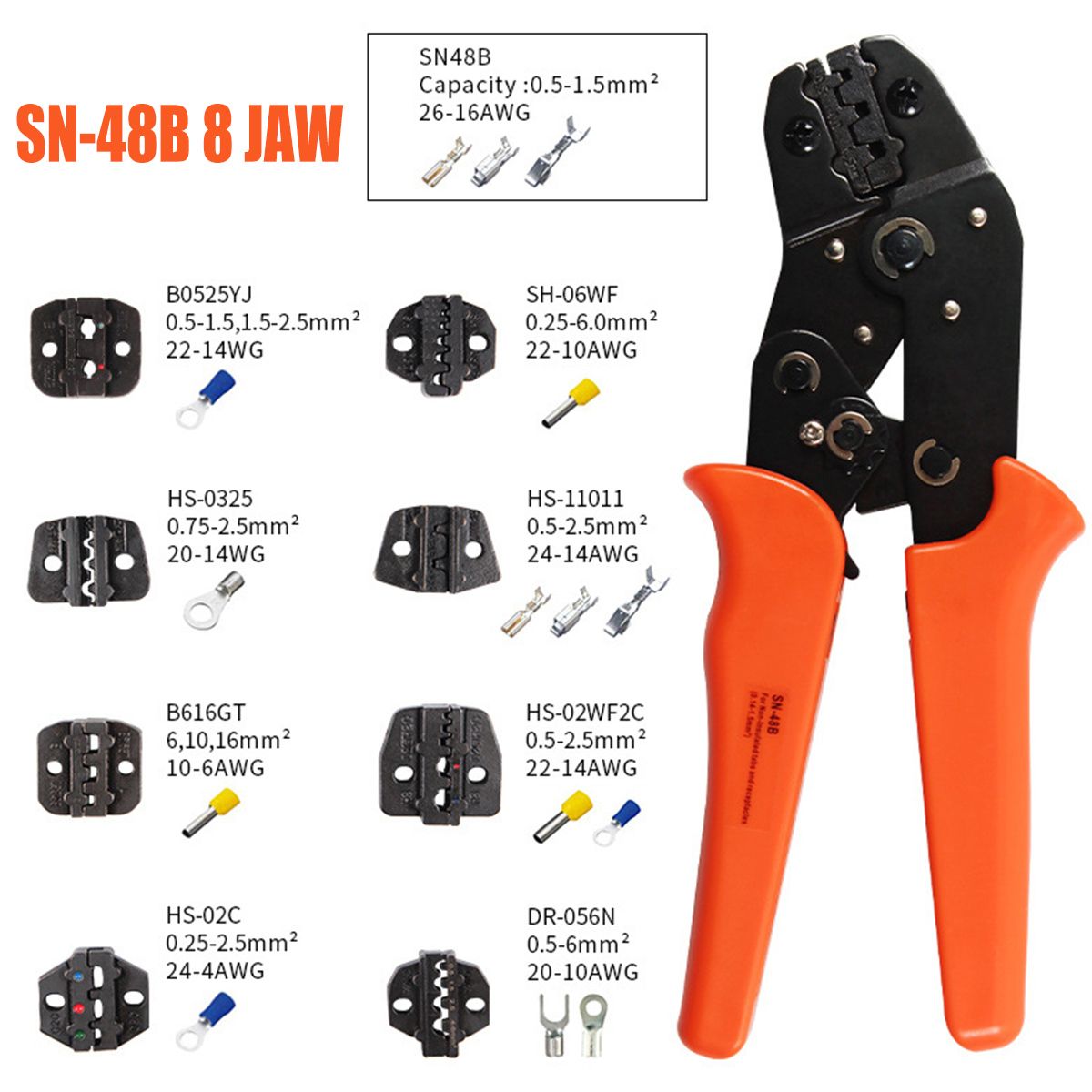 SN-48B-Plug-Spring-Terminals-05-15mmsup2-Crimping-Pliers-Precisions-Jaw-Crimping-1742721