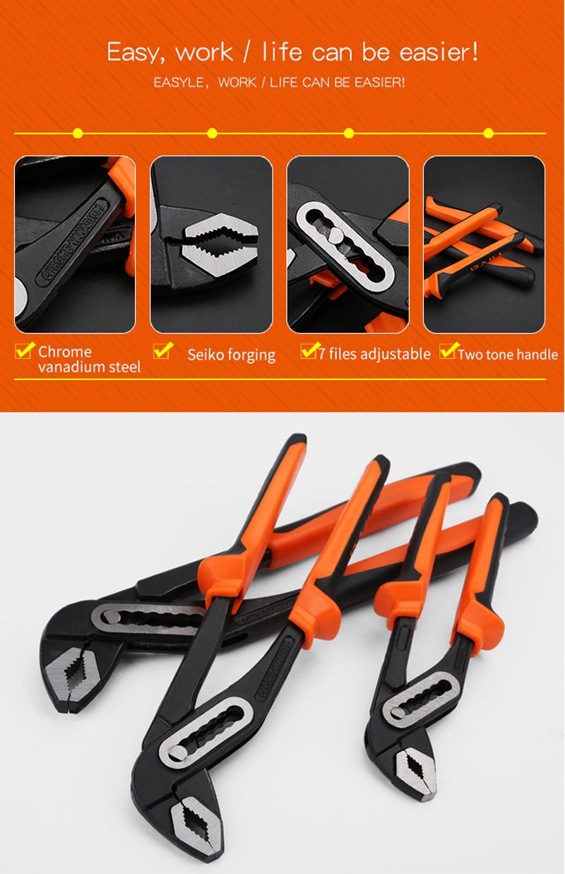 Water-Pump-Pliers-Pipe-Wrench-Plumbing-Combination-Pliers-Universal-Wrench-Grip-Pipe-Plumber-Hand-To-1403610