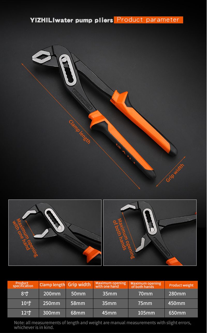 Water-Pump-Pliers-Pipe-Wrench-Plumbing-Combination-Pliers-Universal-Wrench-Grip-Pipe-Plumber-Hand-To-1403610