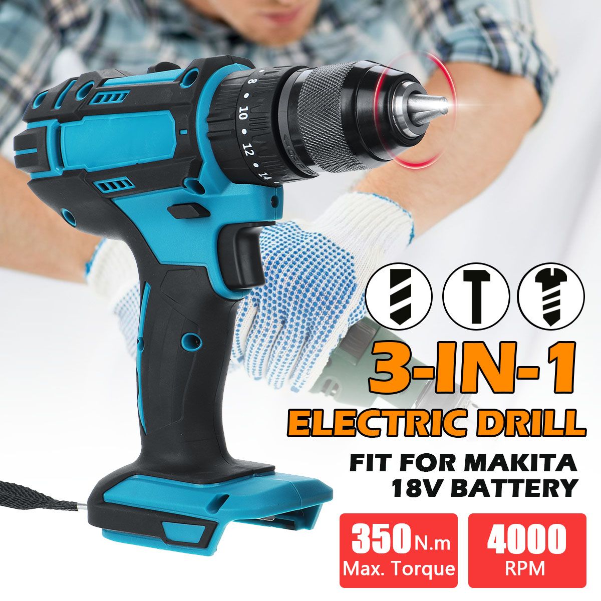 10mm-Chuck-Impact-Drill-350Nm-Cordless-Electric-Drill-For-Makita-18V-Battery-4000RPM-LED-Light-Power-1642853