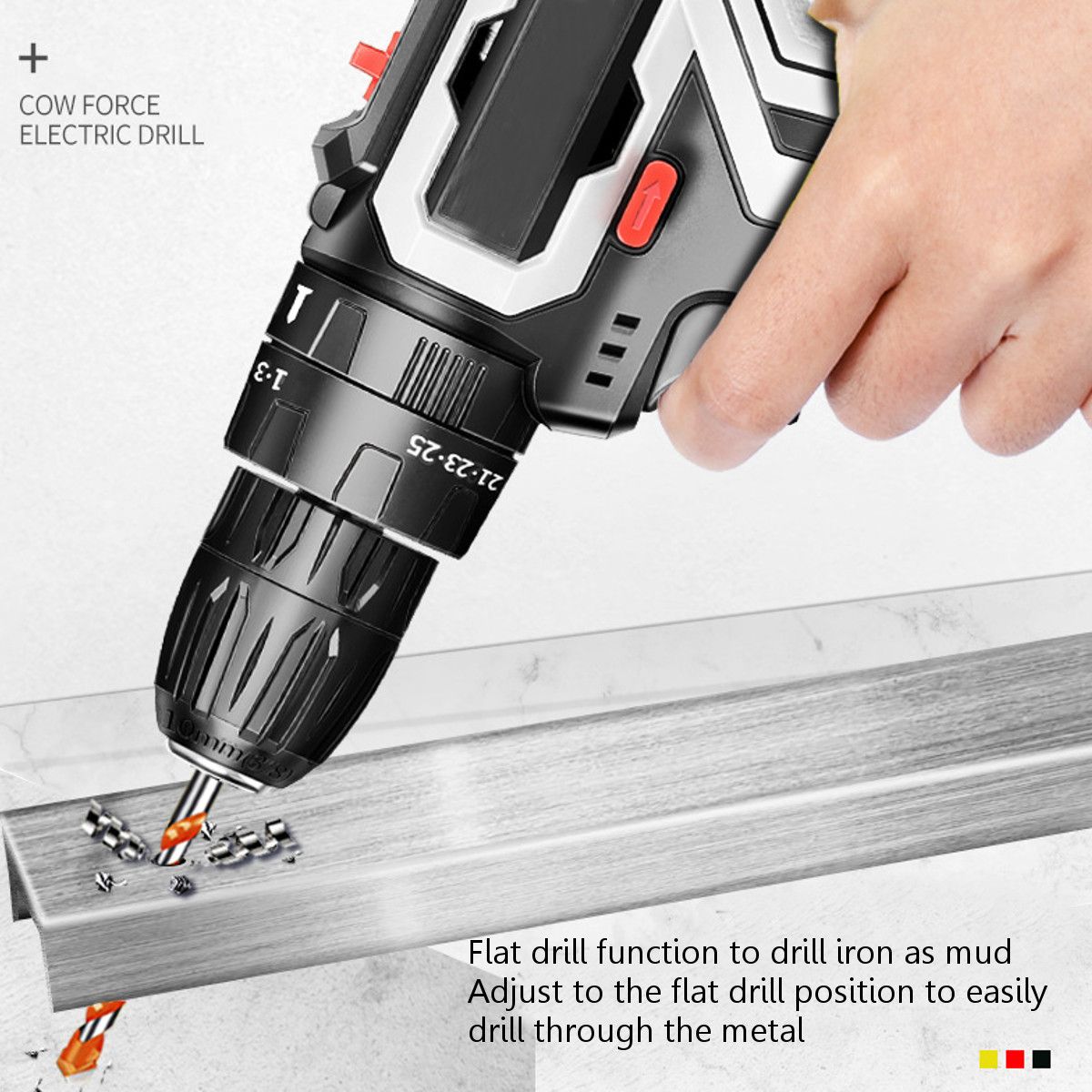 12V-1500mAH-25NM-Rechargeable-Cordless-Drill-2-Speeds-Electric-Screwdriver-Power-Tool-1736770