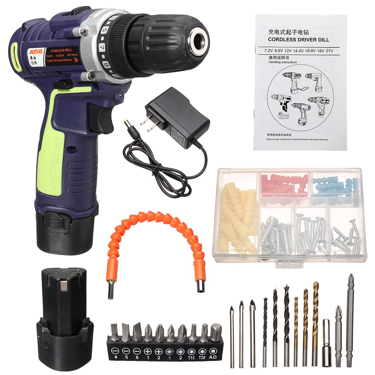 12V-78-in-1-Electric-Cordless-LED-Screwdriver-Drills-Bits-Rechargeable-Reversible-Drill-Tools-Kit-1319006