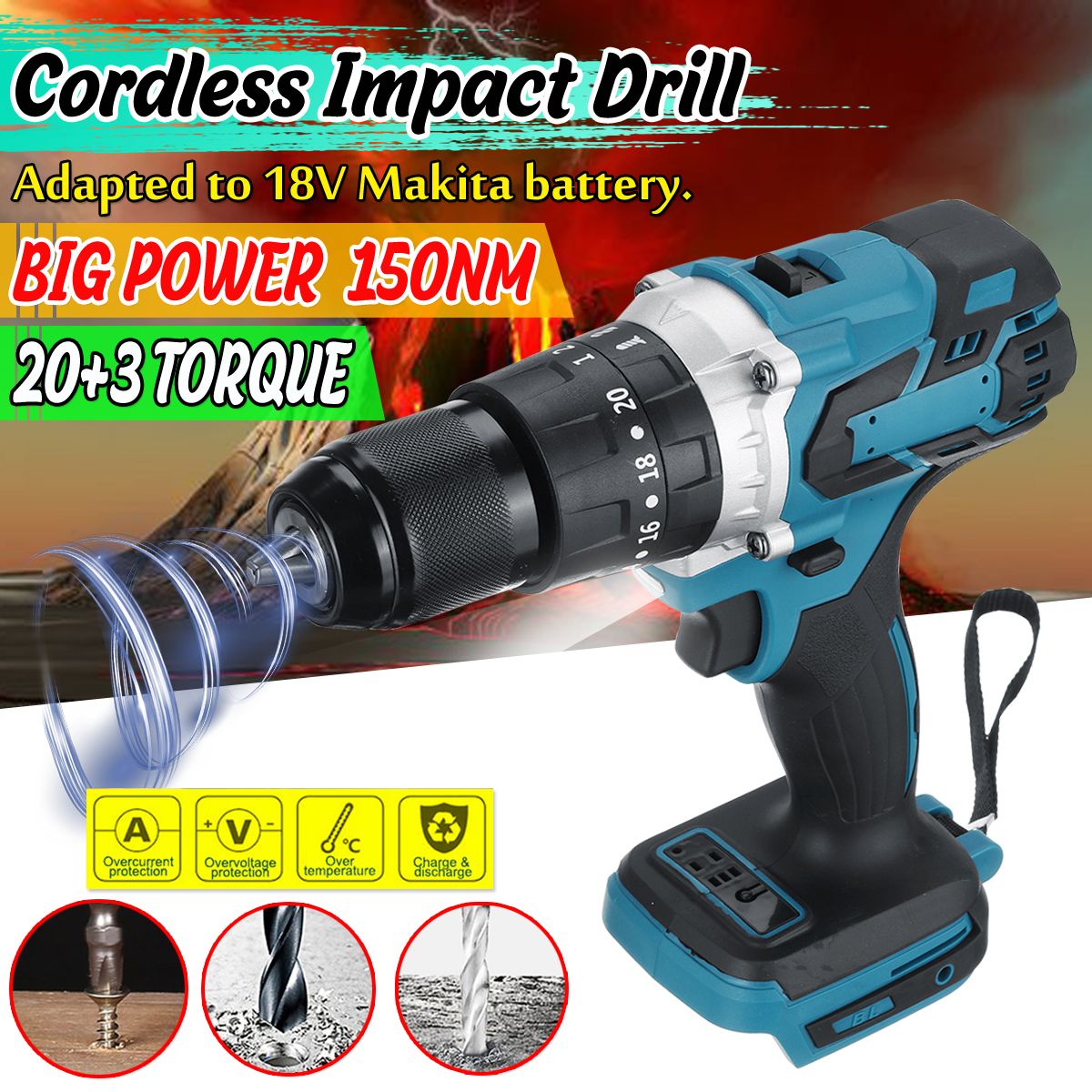 150Nm-Brushless-Cordless-Impact-Drill-3-in-1-1500RPM-Electric-Hammer-Drill-Screwdriver-with-LED-Work-1652355