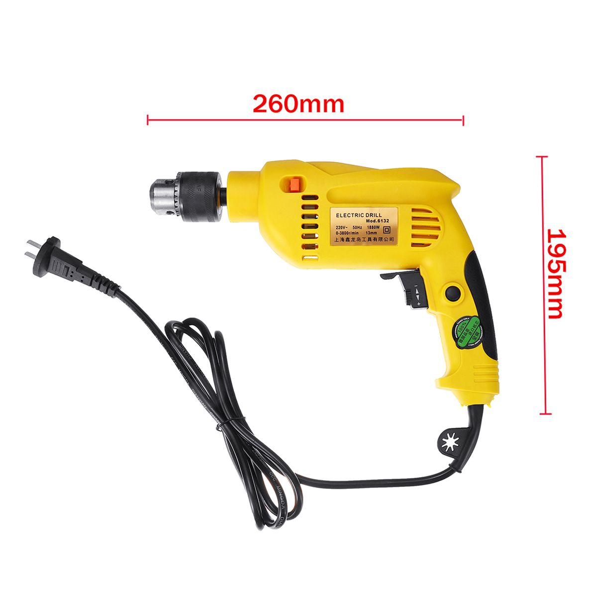 1880W-3800rpm-Electric-Impact-Drill-Wrench-13mm-Chuck-Brushless-Motor-Power-Tools-1529030