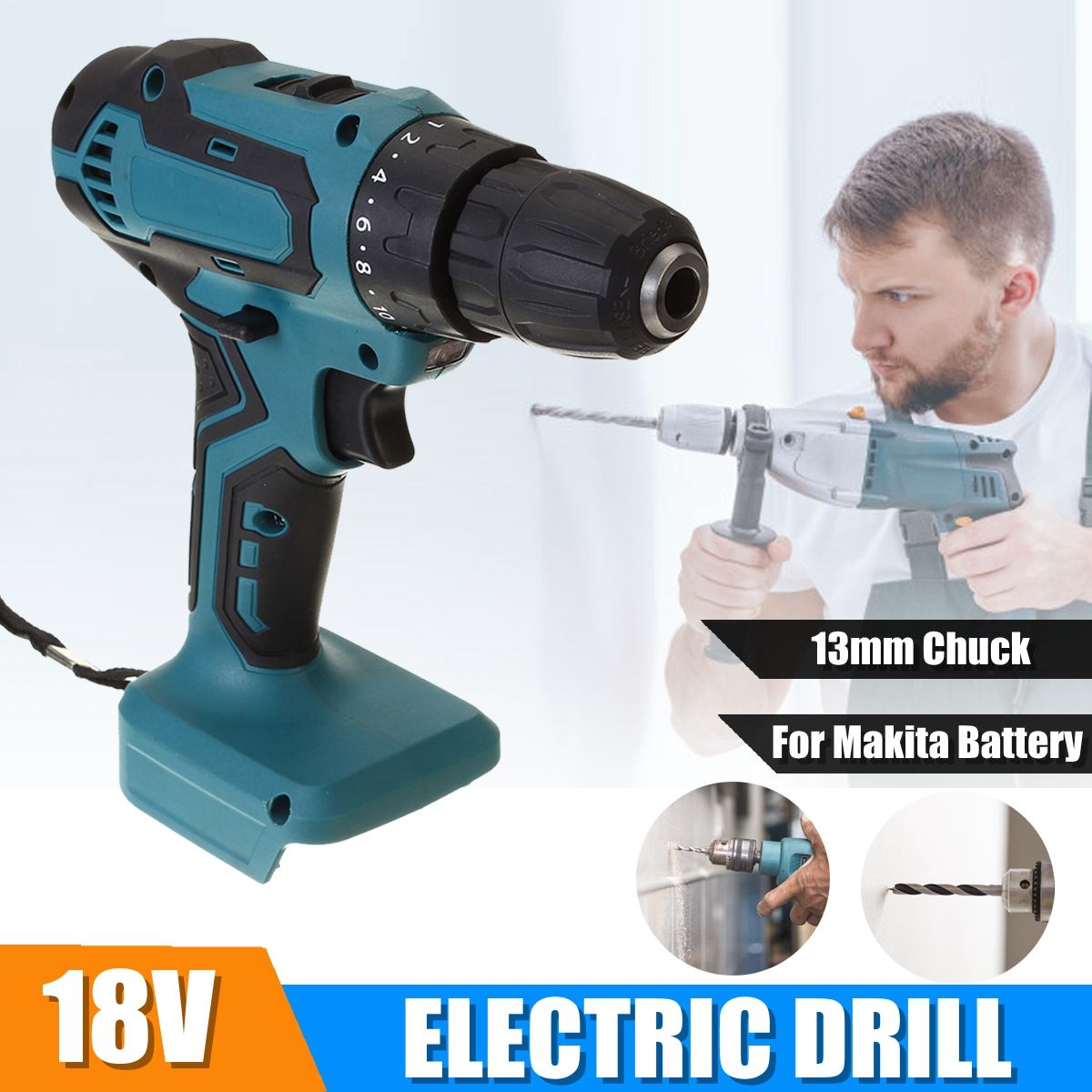 18V-13mm-Cordless-Electric-Drill-2-Speed-Screwdriver-For-Makita-Battery-1717184