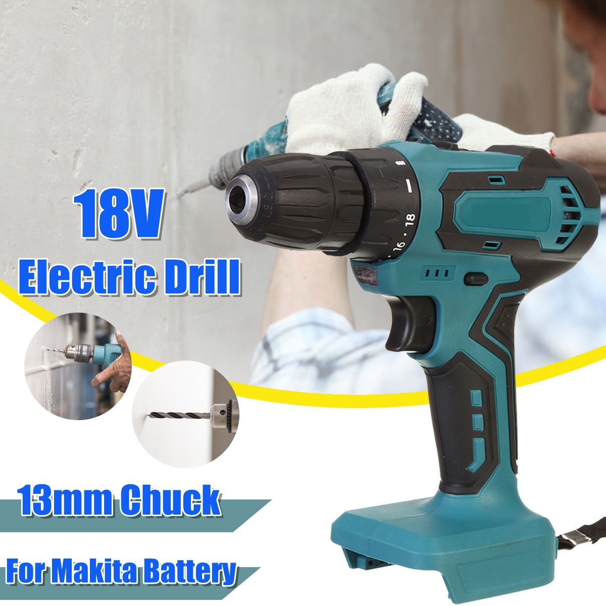 18V-13mm-Cordless-Electric-Drill-2-Speed-Screwdriver-For-Makita-Battery-1717184
