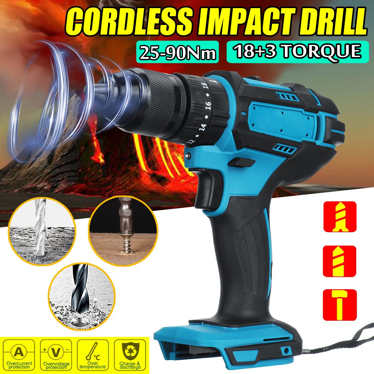 18V-Cordless-Electric-Impact-Drill-2-Speed-Power-Screwdriver-Adapted-To-18V-Makita-battery-1627343