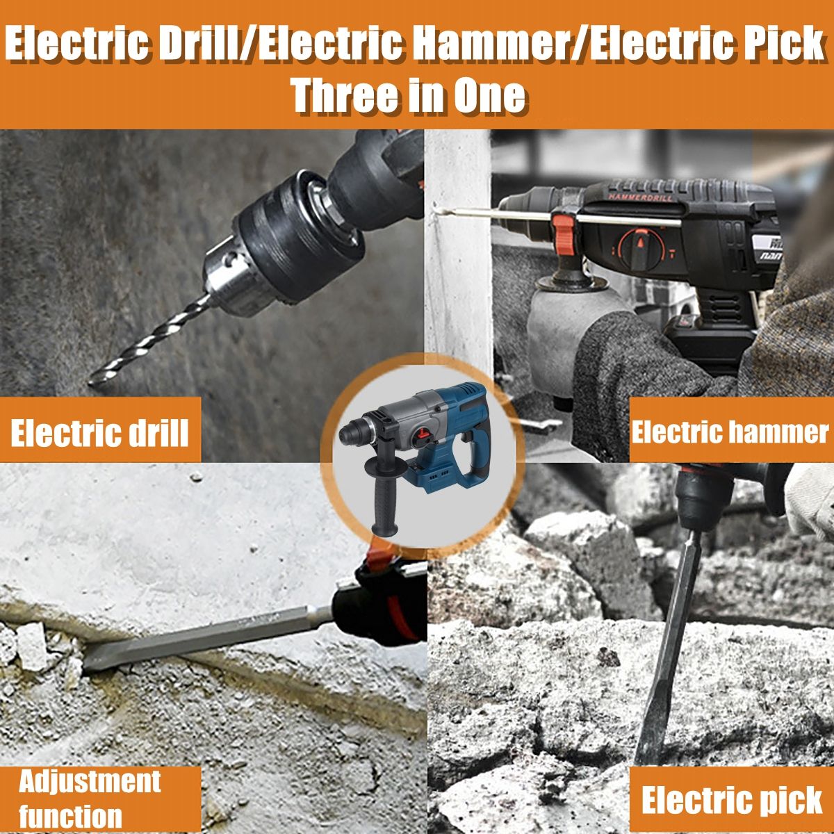 18V-Industrial-Brushless-Electric-Hammer-Impact-Drill-Hammer-Pick-For-Makita-1695136