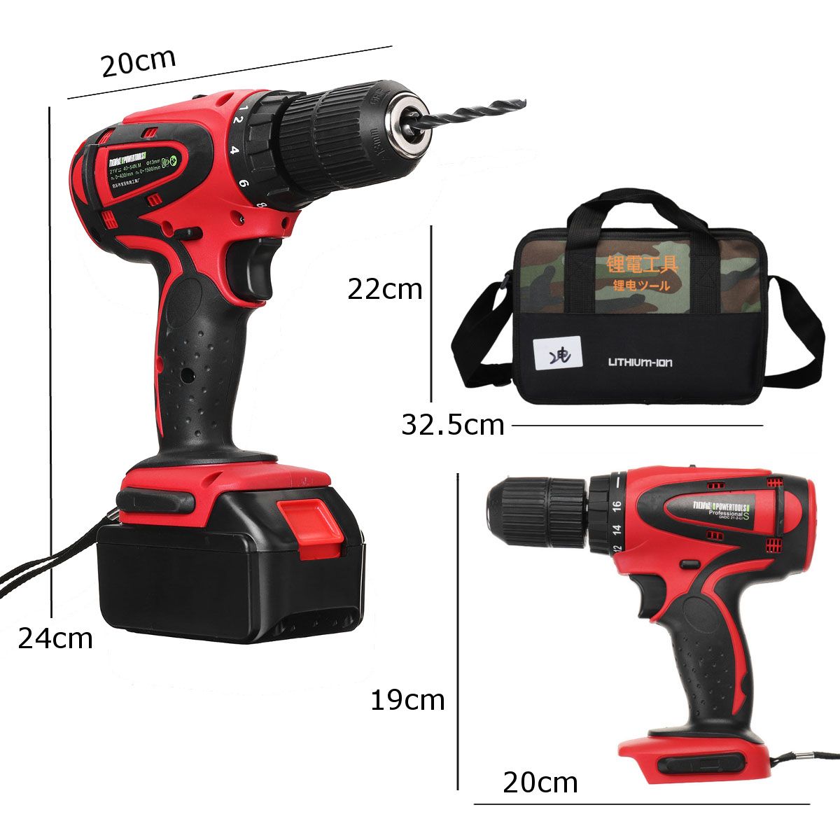 18V-Rechargeable-Cordless-Power-Impact-Drills-Electric-Drill-OneTwo-Battery-with-28Pcs-Accessories-1390836