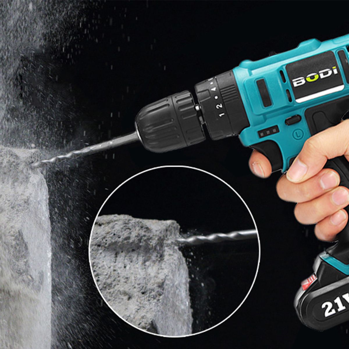 21V-2-Speed-Electric-Cordless-Power-Drills-Kit-38quot-Driver-Screwdriver-W-1or-2-Battery-1421345