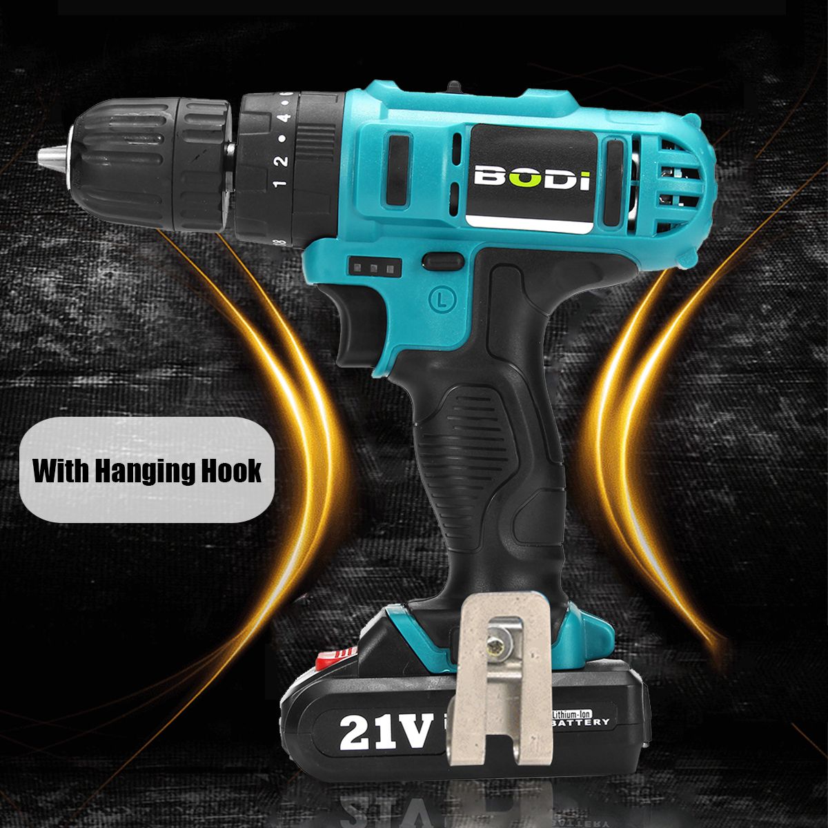 21V-2-Speed-Electric-Cordless-Power-Drills-Kit-38quot-Driver-Screwdriver-W-1or-2-Battery-1421345