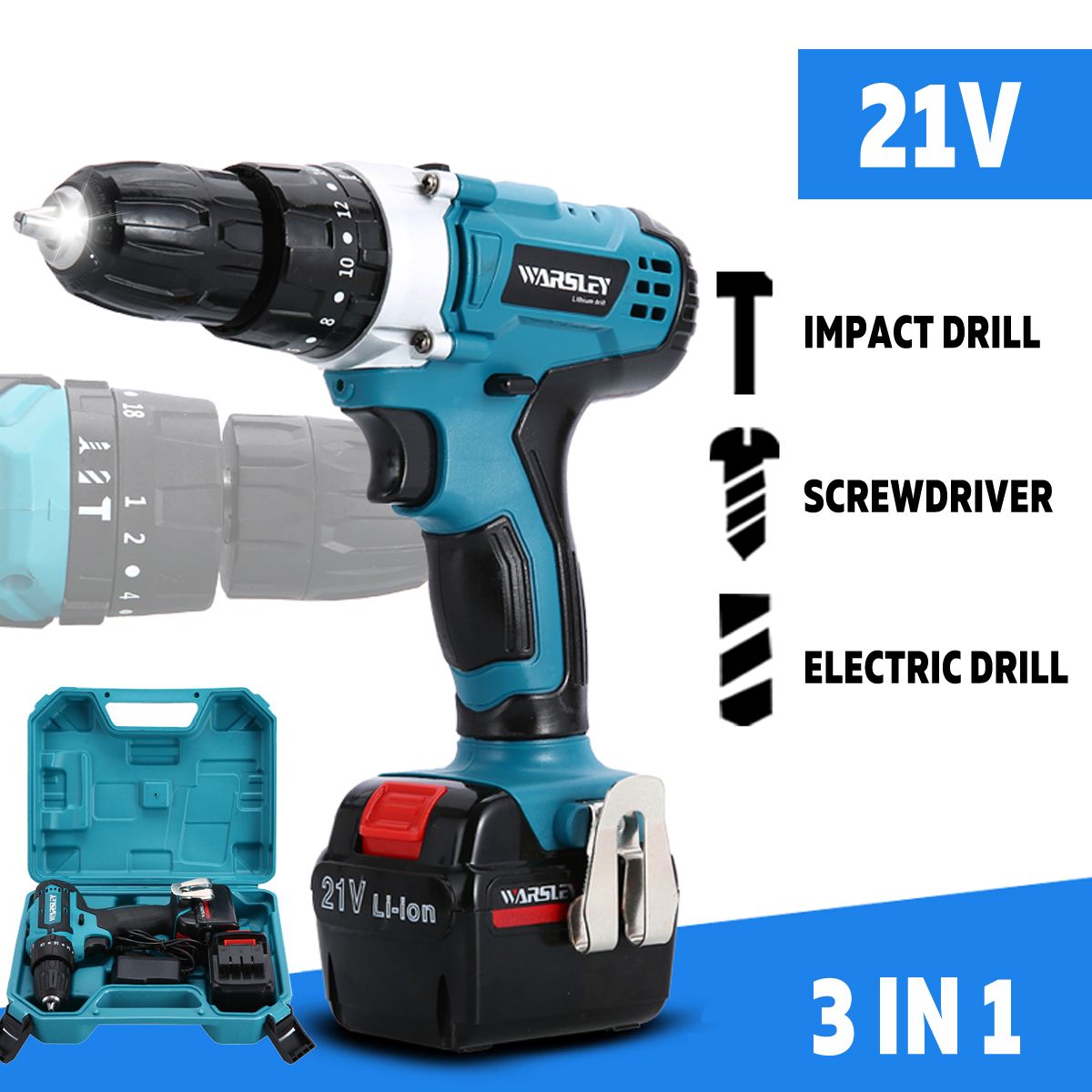 21V-Cordless-Impact-Power-Drill-Rechargeable-2-Speed-Electric-Screwdriver-Driver-with-2-Batteries-1366233