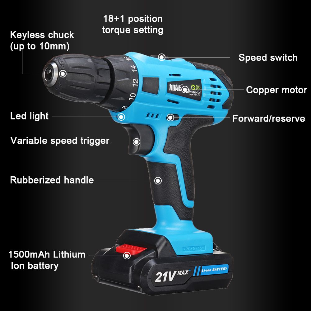 21V-Cordless-Power-Drill-2-Speed-Electric-Screwdriver-with-2-Multipurpose-Li-ion-Batteries-1359287