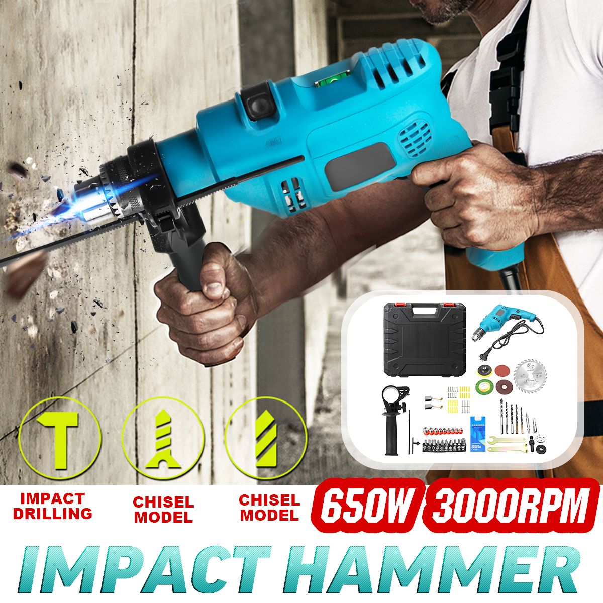 220V-3000RPM-650W-Electric-Impact-Cordless-Wrench-Drill-Hammer-Screwdriver-SET-1555908