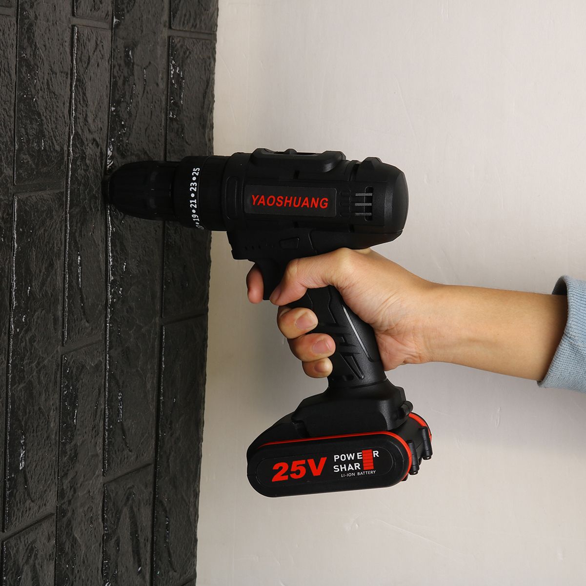 25V-38quot-Cordless-Rechargeable-Electric-Impact-Hammer-Screwdriver-Drill-2-Battery-1632691