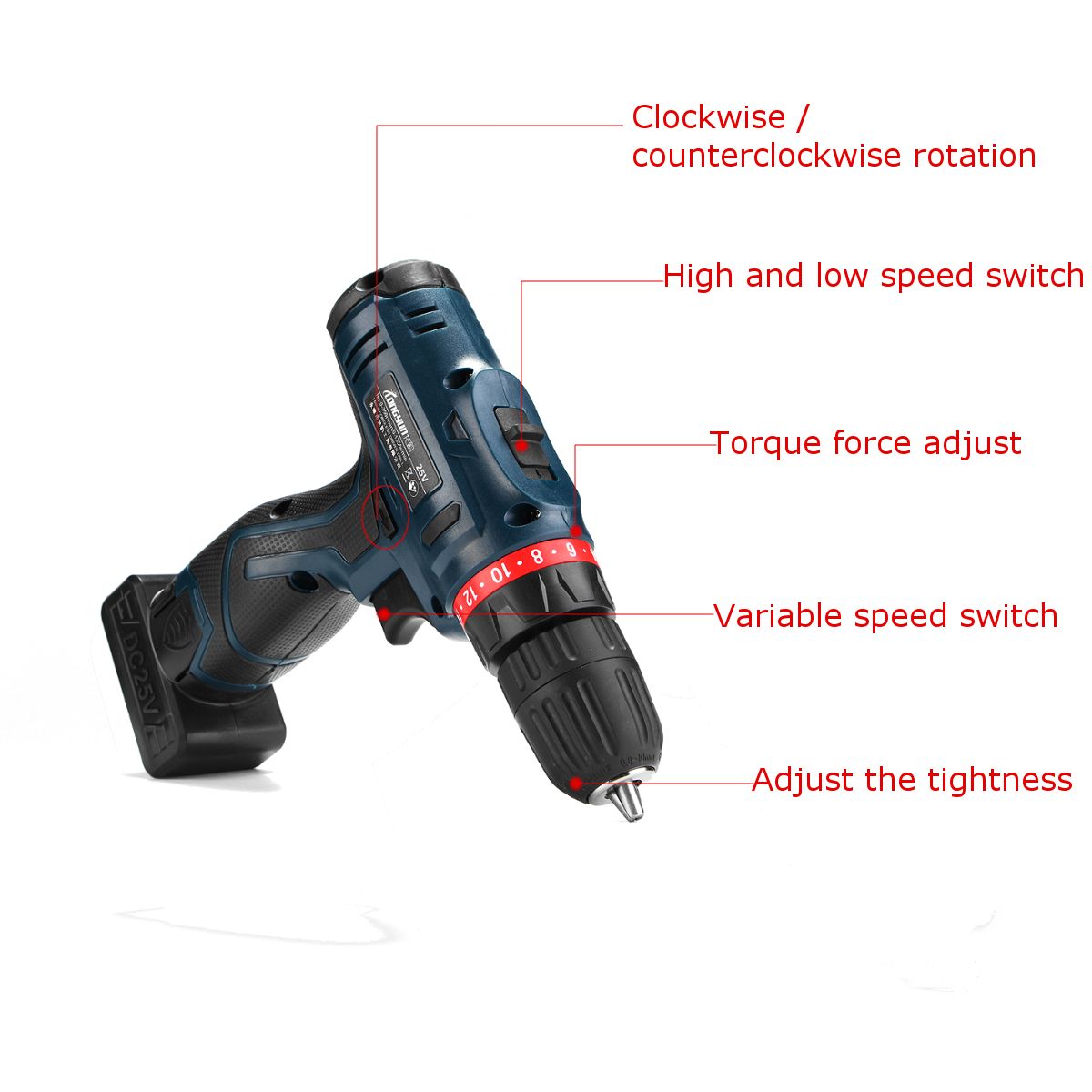 25V-Li-Ion-Cordless-Electric-Hammer-Power-Drill-Driver-Hand-Kit-2-Speed-LED-Waterproof-1248611