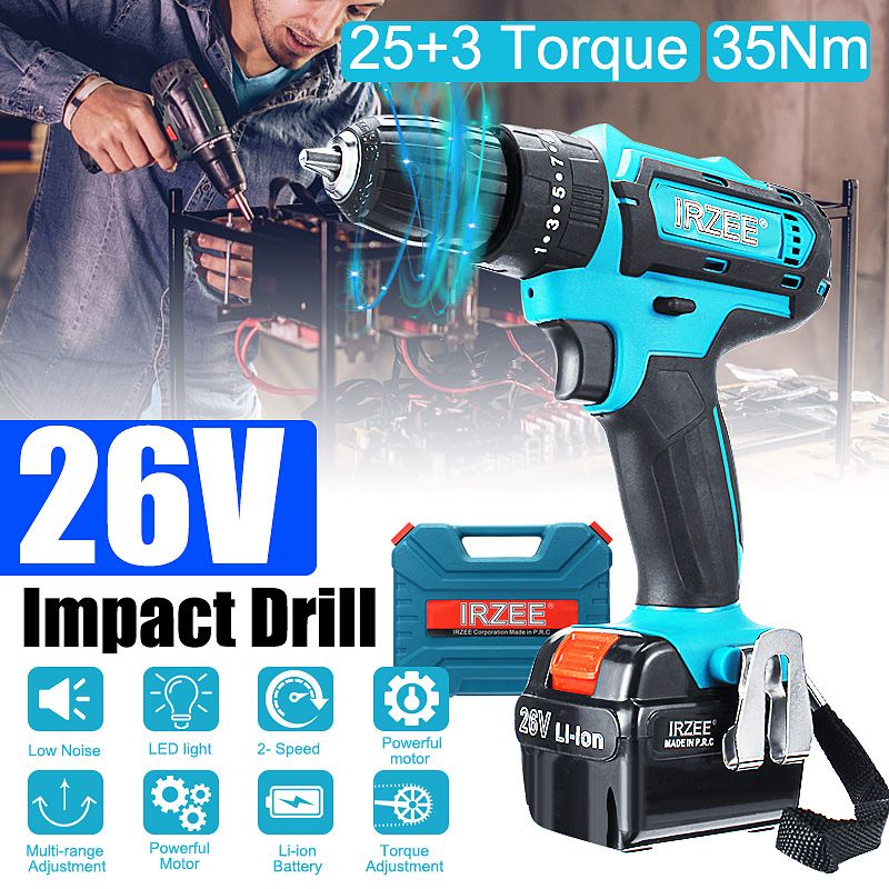 26V-Impact-Drill-Cordless-Electric-Drill-253-Stage-Lithium-Power-Drills-Drilling-Tool-1449053