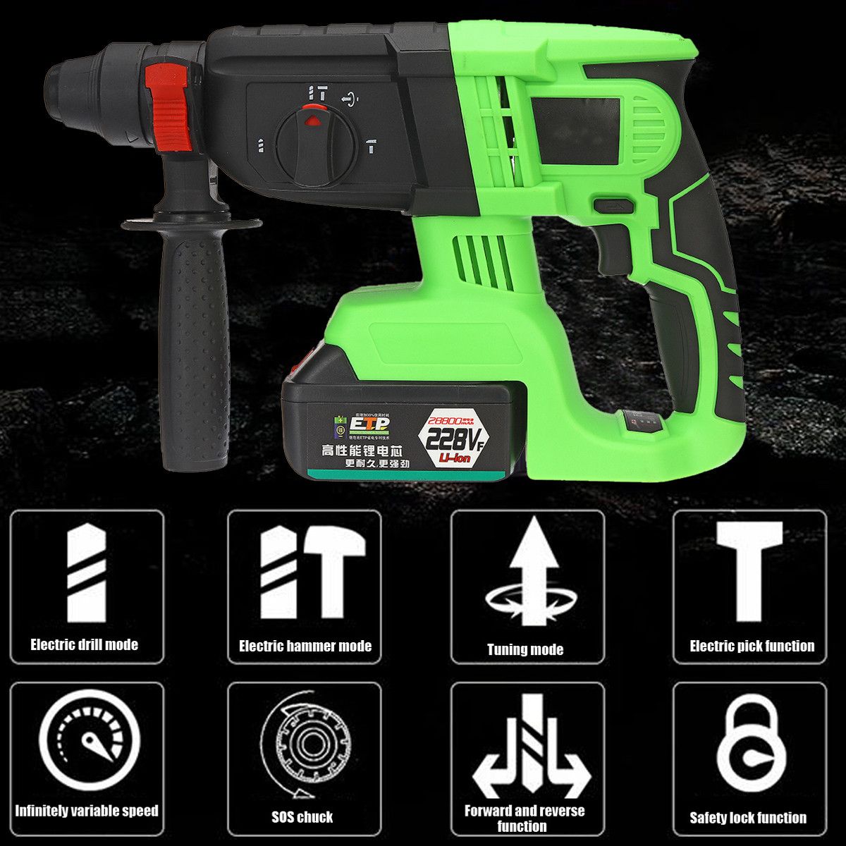 28800mAh-Electric-Brushless-Hammer-Drill-Kit-Cordless-Power-Impact-Drill-W-1-or-2-Lithium-Battery-1466931