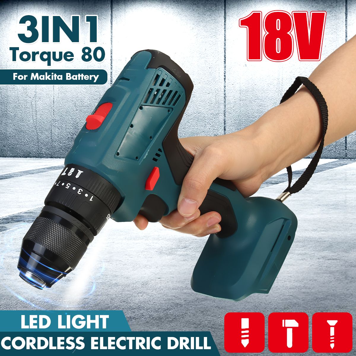 3-In-1-Cordless-Rechargeable-Electric-Screwdriver-Impact-Drill-10mm-for-18V-Makita-Battery-1704029