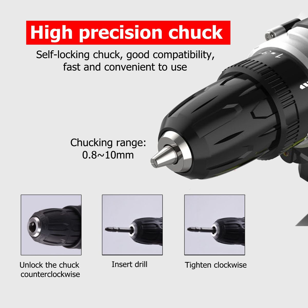 3-In-1-Hammer-Drill-48VF-Cordless-Drill-Double-Speed-Power-Drills-LED-lighting-12Pcs-Large-Capacity--1457207