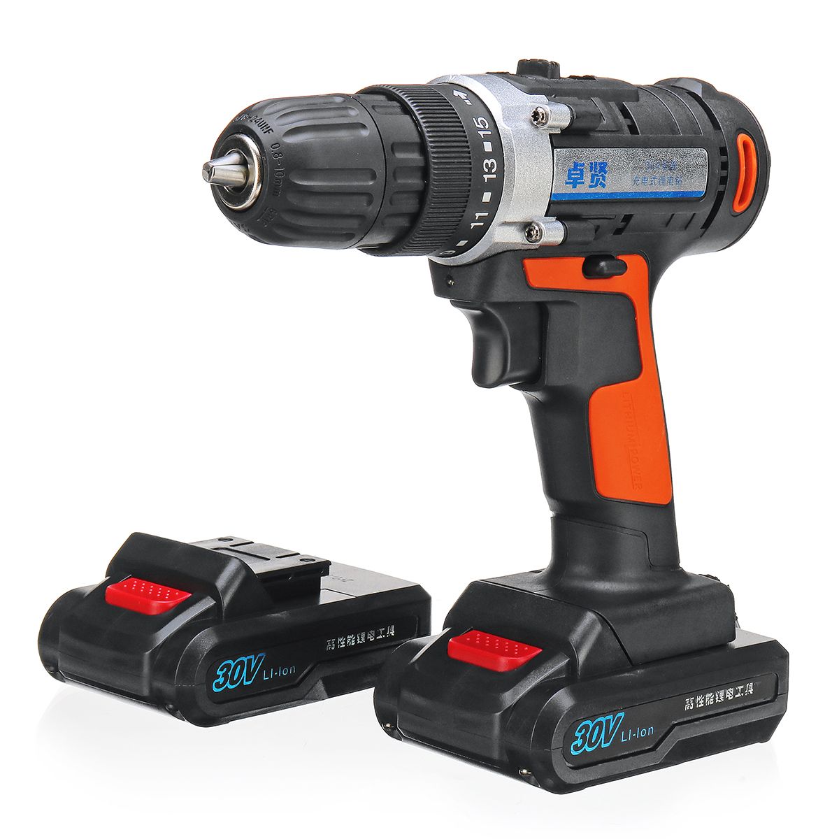 30V-Cordless-Rechargeable-Power-Drill-Driver-Electric-Screwdriver-with-2-Li-ion-Batteries-1393459