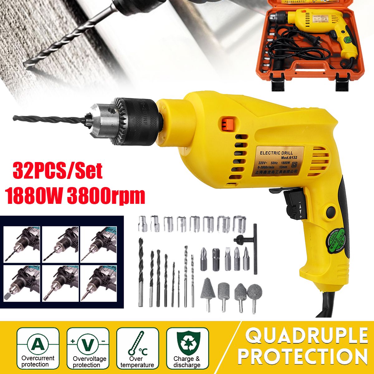 32Pcs-Electric-Hammer-Drill-Set-1880W-220V-Power-Impact-Drill-13mm-Keyless-Drill-Set-1466926