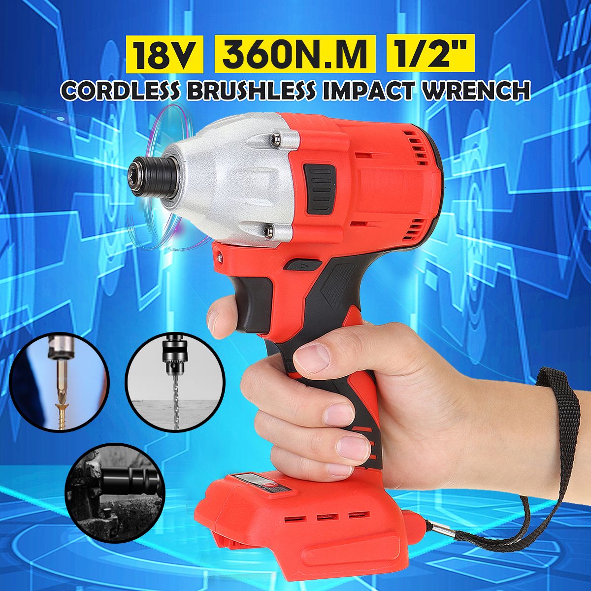 360NM-Cordless-Brushless-Li-ion-Impact-Drill-Diver-Rechargable-Electric-Screwdriver-Drill-For-Makita-1607387