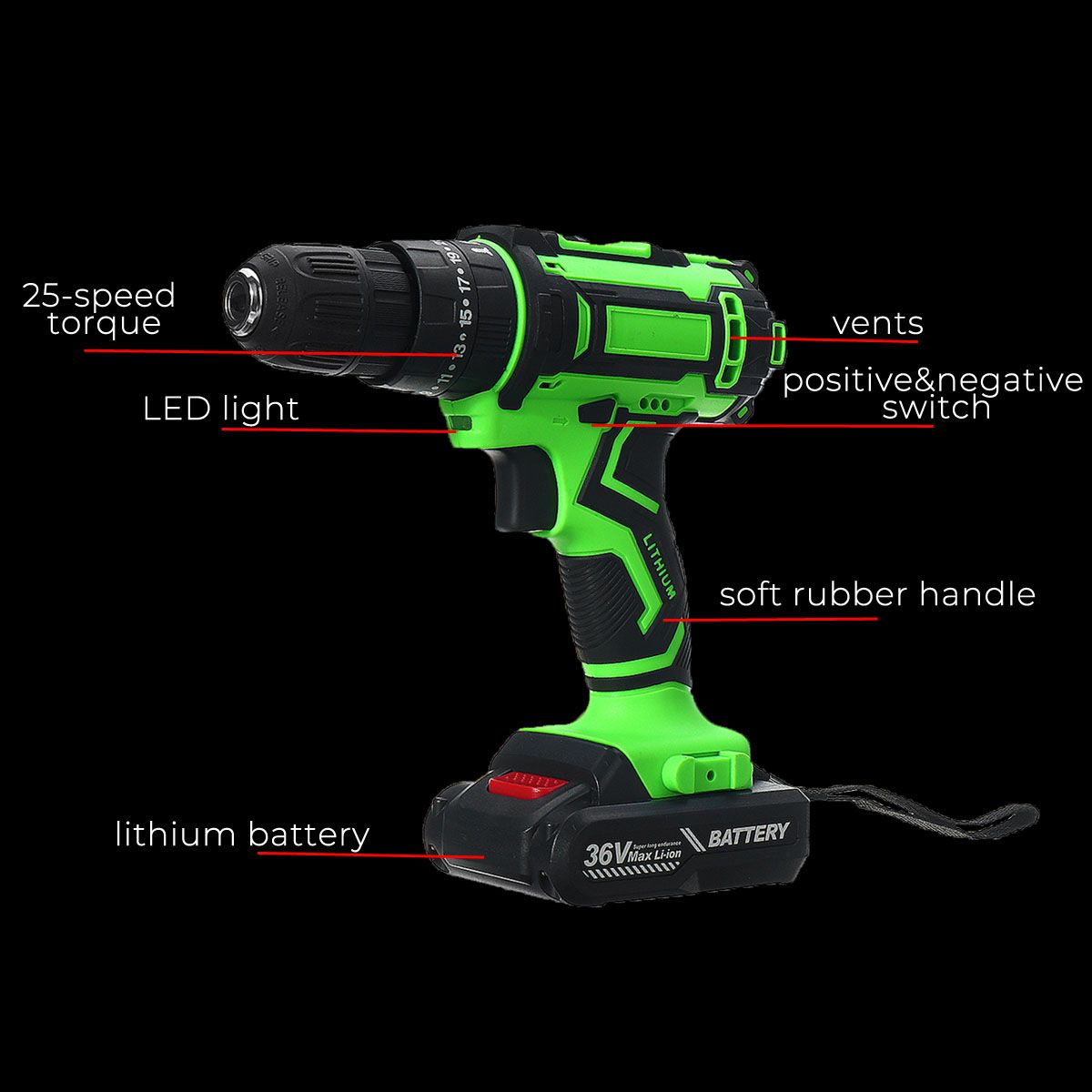 36V-Electric-Hand-Drill-Driver-253-Torque-Setting-Power-Drilling-DIY-Work-W-1-Or-2-Li-ion-battery-1582717