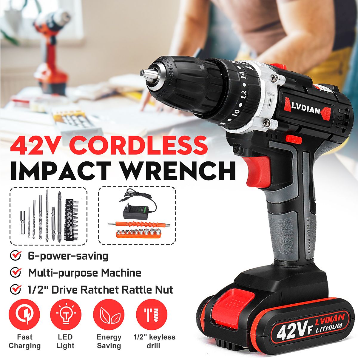 42VF-Li-Ion-Battery-Cordless-Rechargeable-Electric-Impact-Drill-Driver-Screwdriver-LED-Light-1563697