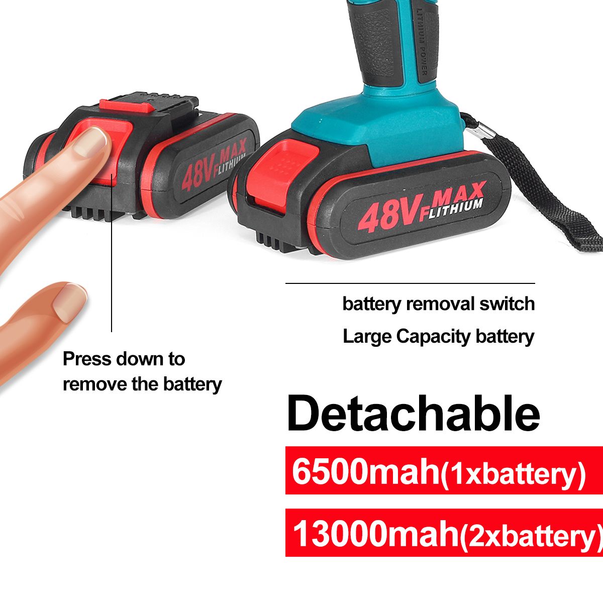 48V-2-Speed-Power-Drills-Cordless-Electric-Drill-13000mAh-253-Torque-Drilling-Tool-With-2-Li-ion-Bat-1553635