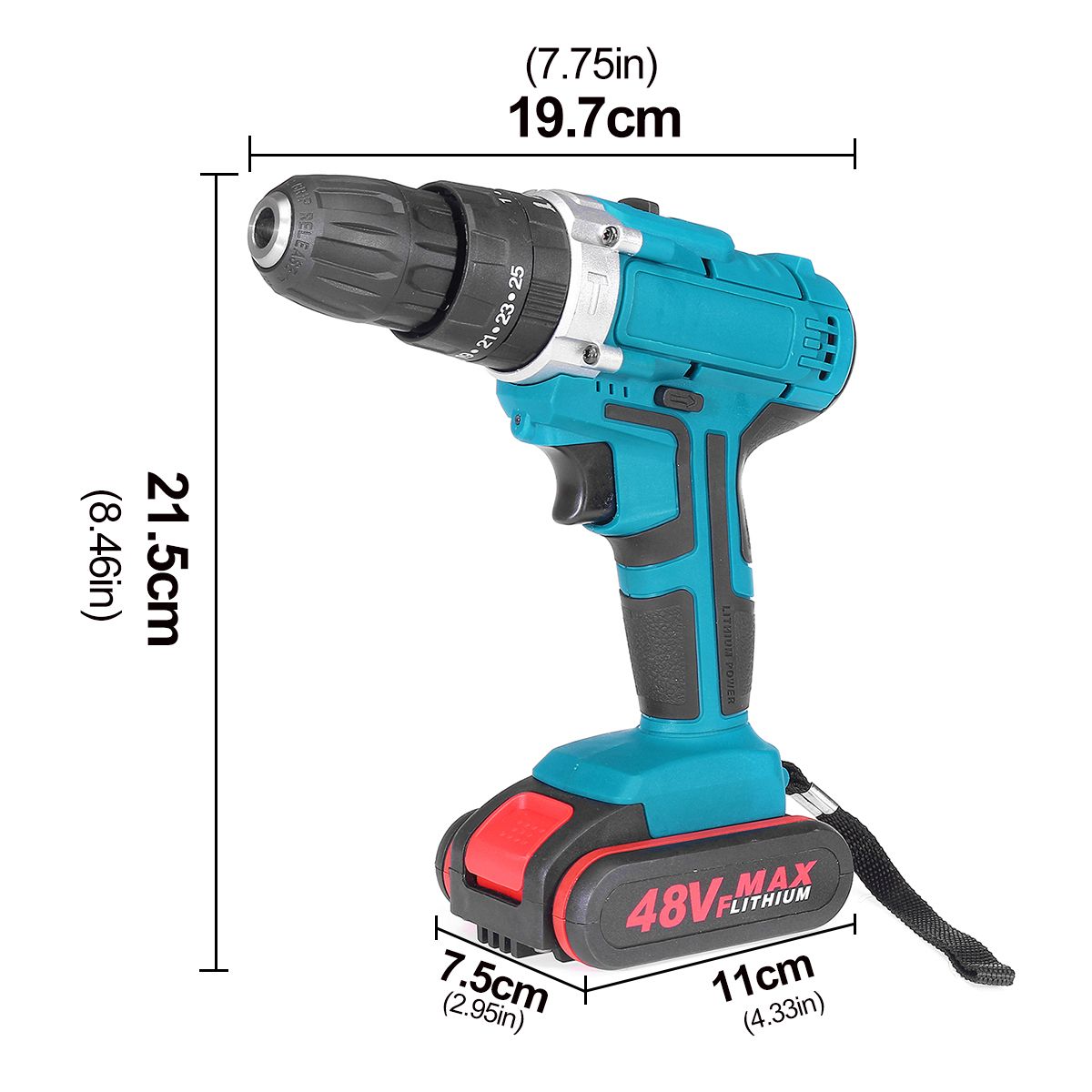 48V-2-Speed-Power-Drills-Cordless-Electric-Drill-13000mAh-253-Torque-Drilling-Tool-With-2-Li-ion-Bat-1553635