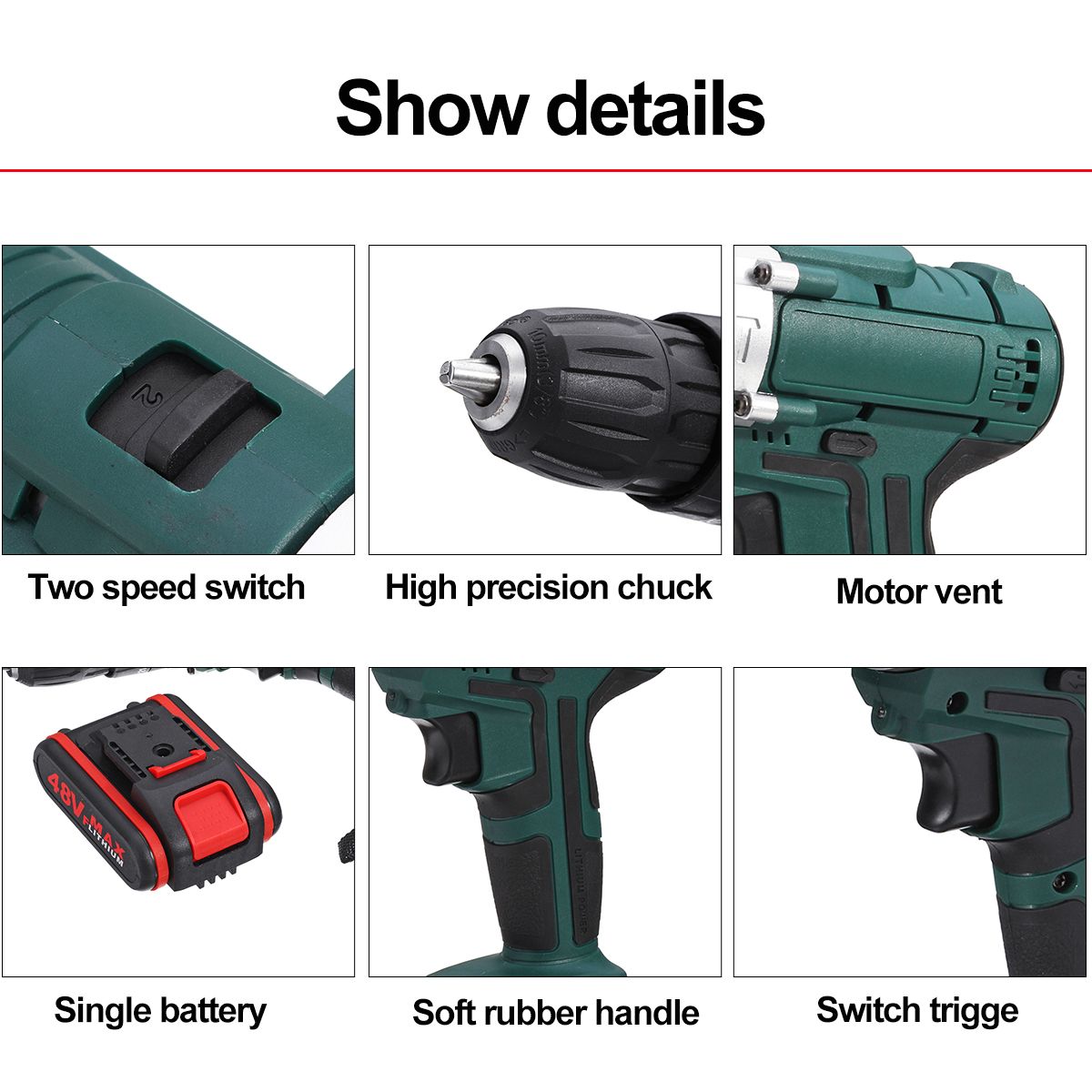 48V-2-Speed-Power-Drills-Cordless-Electric-Drill-6500mAh-253-Torque-Drilling-Tool-1553638