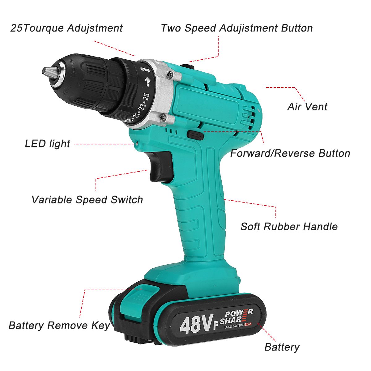 48V-38-Chuck-Powered-Electric-Drill-LED-Light-Cordless-Screwdriver-W-12x-Battery-1740218