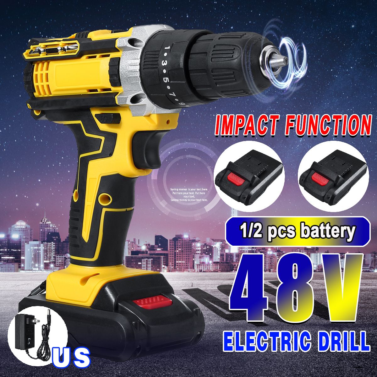 48V-Cordless-Electric-Drill-Impact-Drill-Powerful-Driver-Drill-25-28Nm-With-1-Or-2-Li-ion-Battery-1595596