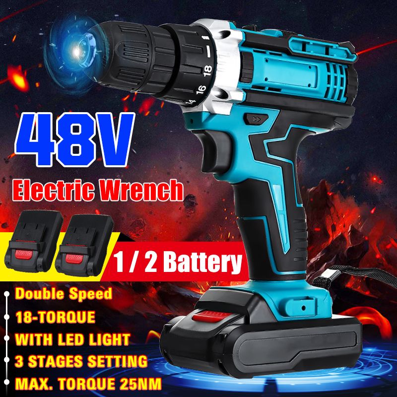 48V-Electric-Drill-Driver-Power-Drills-W-1-Or-2-Battery-LED-Light-18--2-Speed-ForwardReverse-switch-1621870