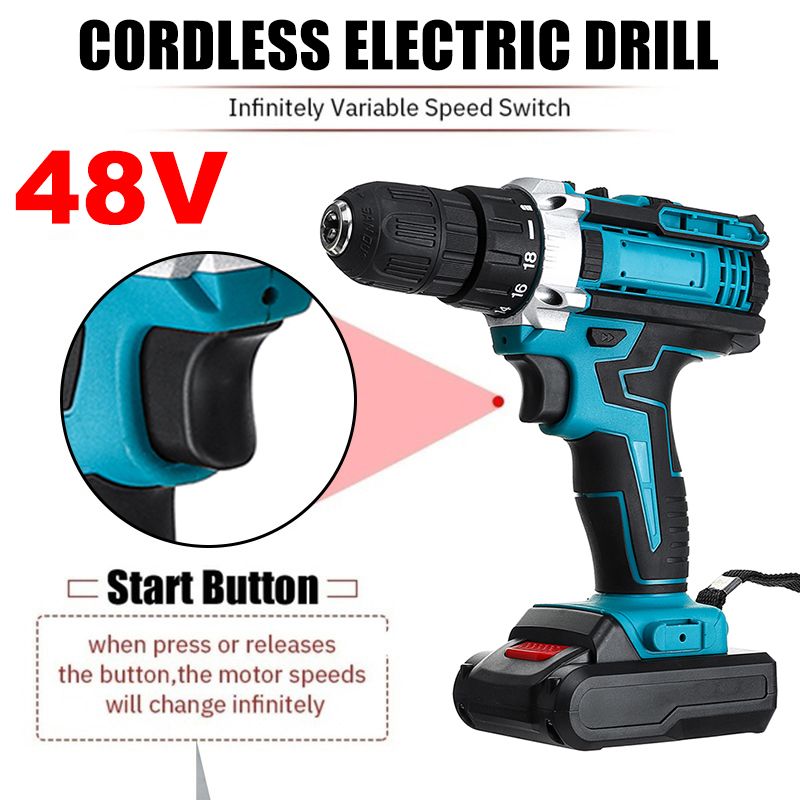 48V-Electric-Drill-Driver-Power-Drills-W-1-Or-2-Battery-LED-Light-18--2-Speed-ForwardReverse-switch-1621870