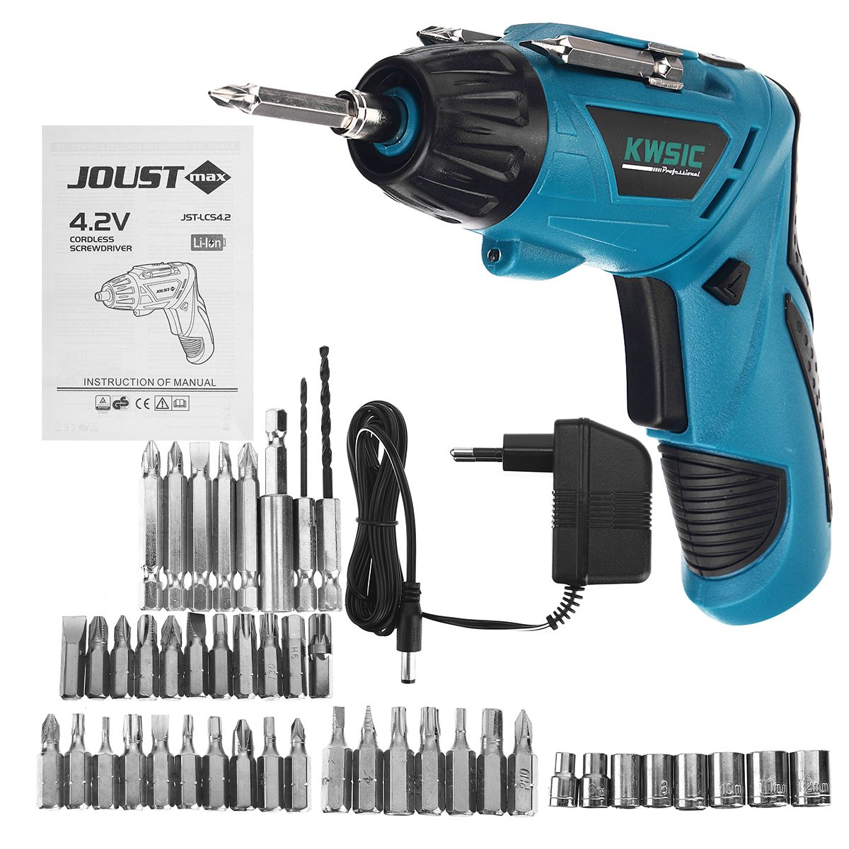 48V-Electric-Drill-Screw-Driver-Rechargeable-Cordless-Screwdriver-Tool-Drill-Bit-Set-1678689