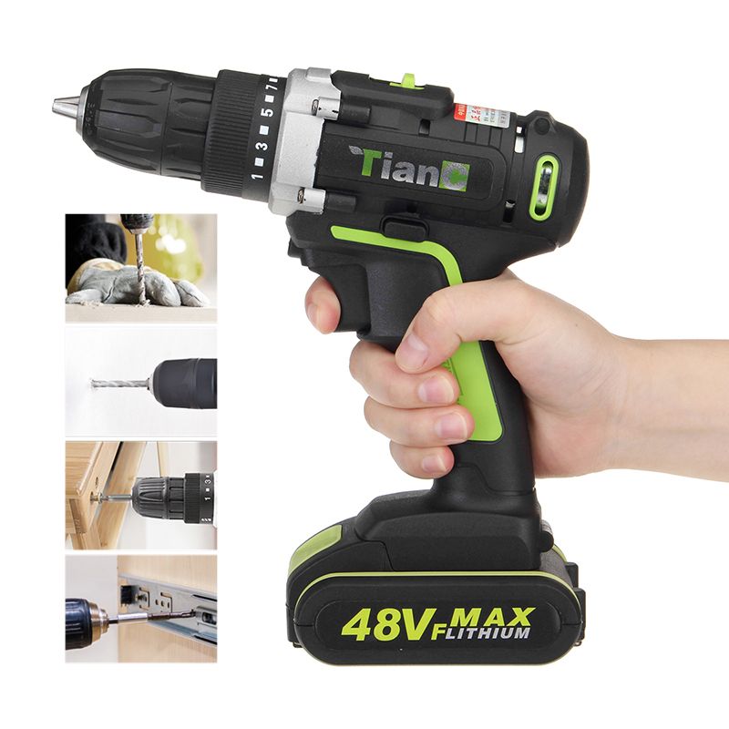48V-Electric-Power-Cordless-Drill-Screwdriver-Woodworking-Tool-with-12pcs-Rechargeable-Batteries-1455935