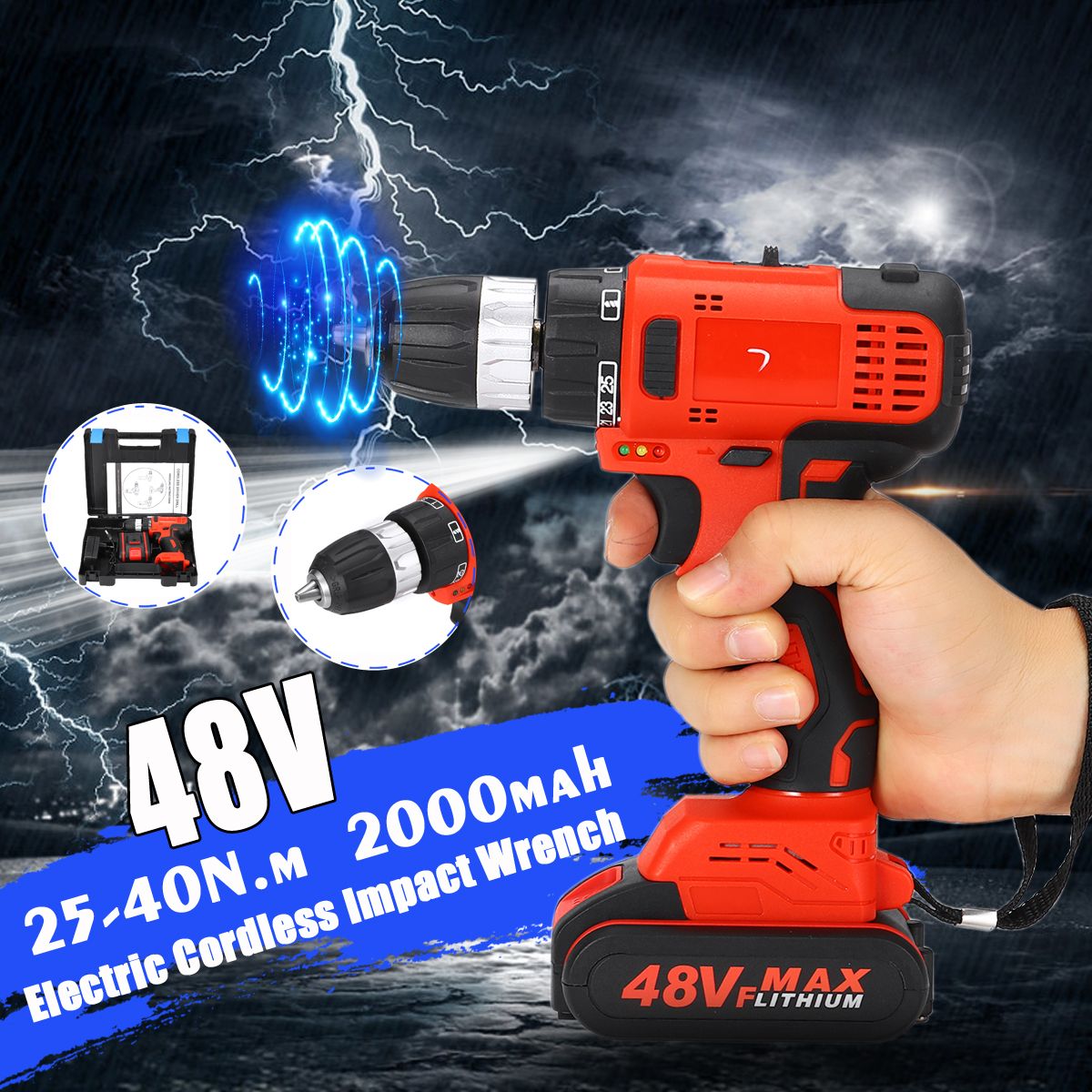 48VF-2000mAh-Cordless-Rechargeable-Brushless-Electric-Drill-W-1or-2-Battery-1572479