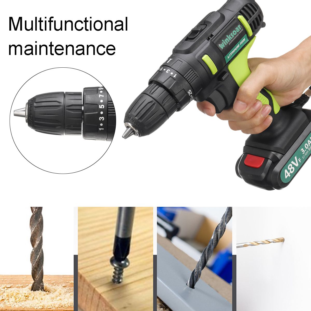 48VF-3-in-1-251-Gears-Electric-Impact-Drill-2-Speeds-Rechargeable-Screwdriver-W-LED-Light-1733392